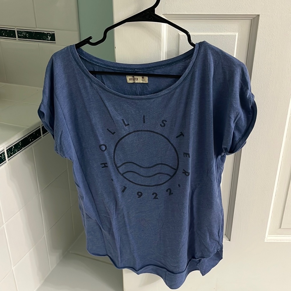 Blue Hollister Tee Sz M